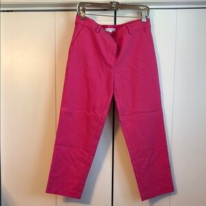 LOFT Bright Pink Cropped Pants, size 8